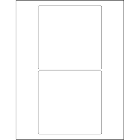 Bondad 5 x 5 in. White Rectangle Laser Labels, 200PK BO2821289